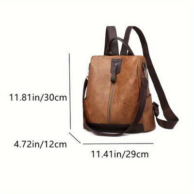 Sac à dos pour femmes en cuir PU végétalien au design sûr