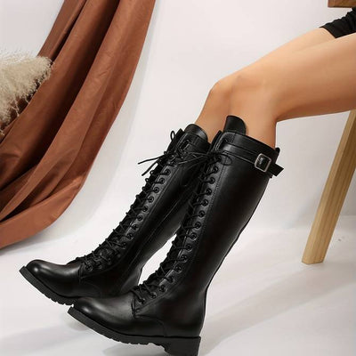 Amélie | Bottes Hautes Pour Femme | À Lacets
