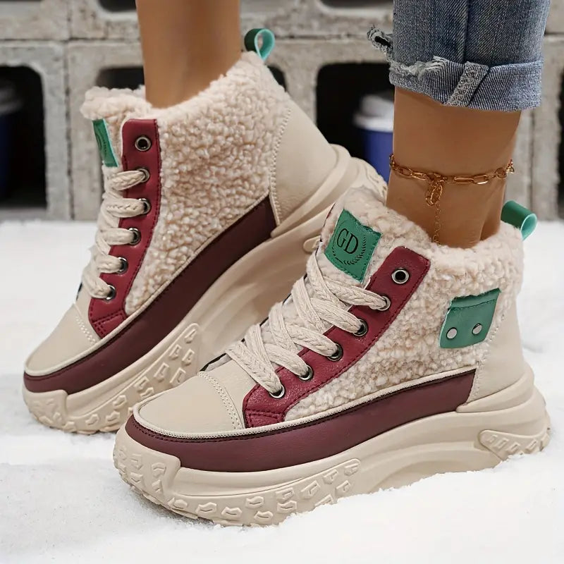 Elvia - Bottes d'hiver en laine polaire pour femmes