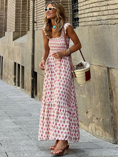 Noémie - Robe D'Été Sans Manches Smockée Pour Femme