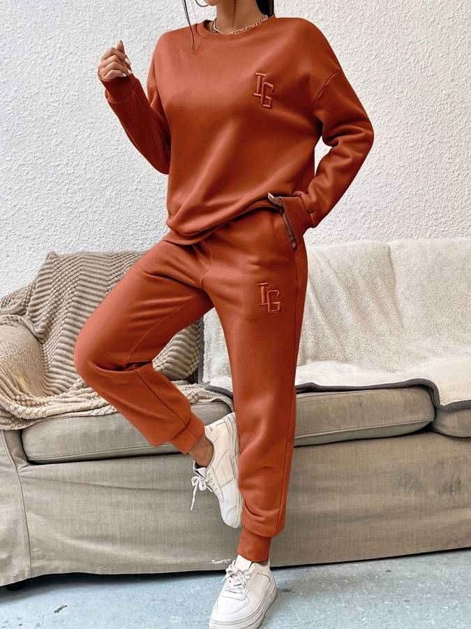Joy - Élégant ensemble pull et pantalon pour femmes