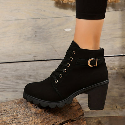 Lana | Bottes Lacets Pour Femme | Talons