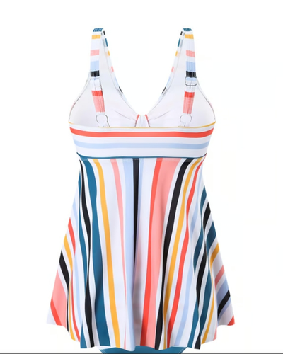 Maillot De Bain Lacé Rayé Triangle Deux-Pièces
