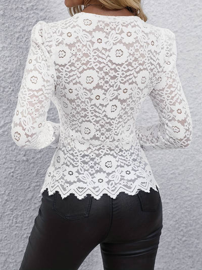 Stella | Top en dentelle à manches longues pour femmes