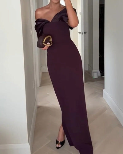 Robe de soirée élégante à épaules dénudées