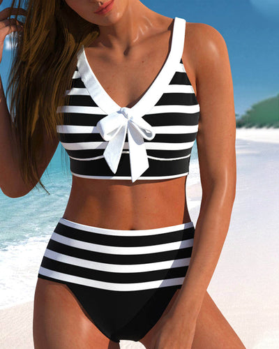 Calypso™ | Bikini taille haute à rayures