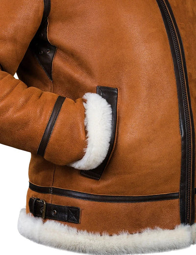 Emil™ Veste d'Hiver en Cuir Élégante
