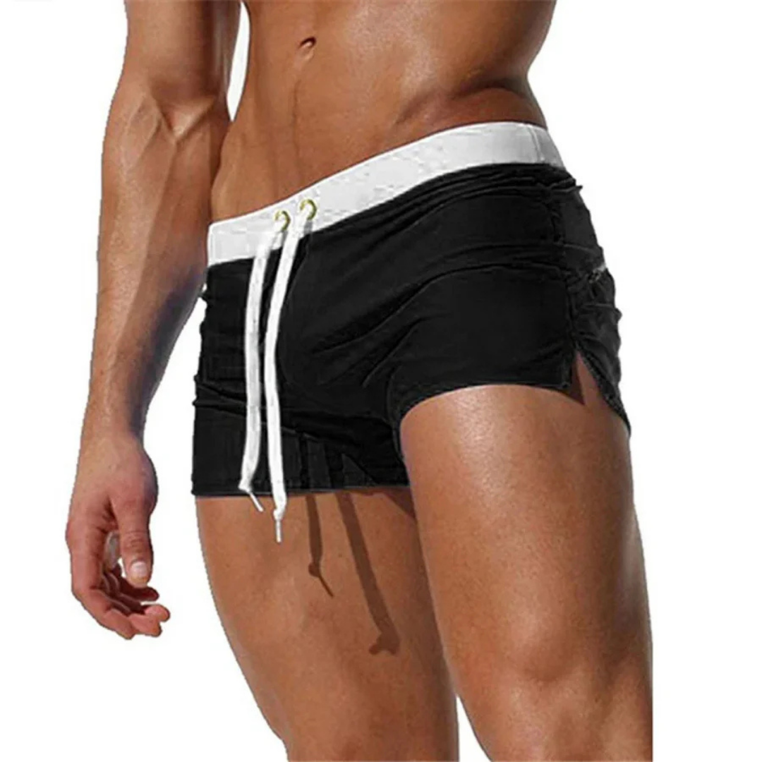 Short de bain homme – Coupe slim – Taille ajustable – Tissu respirant à séchage rapide