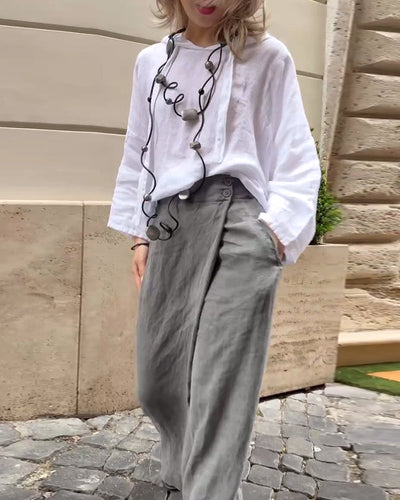 Pantalon Mode Urbaine Décontracté Jambe Large