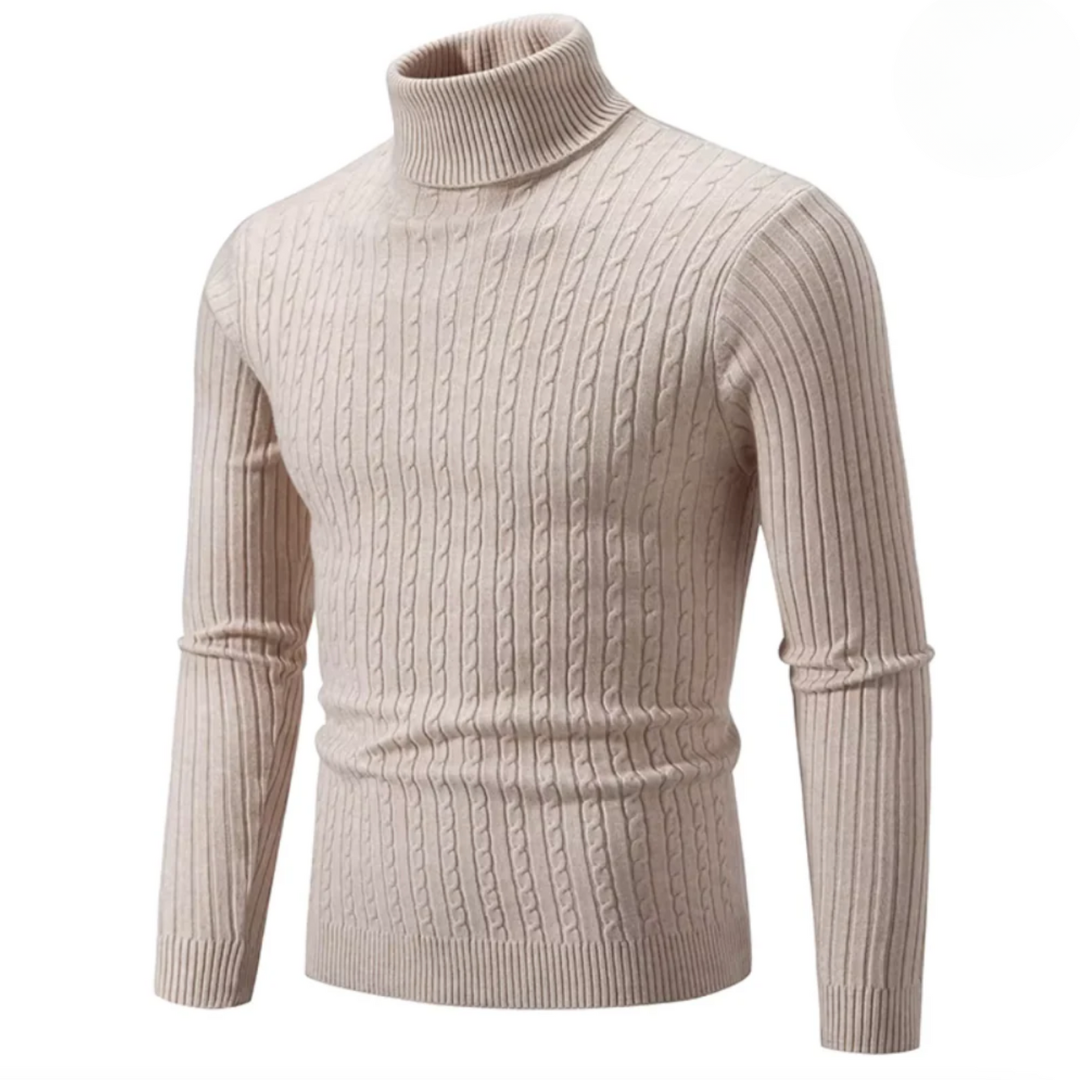 LORETT| Pull tricoté chaud à col roulé