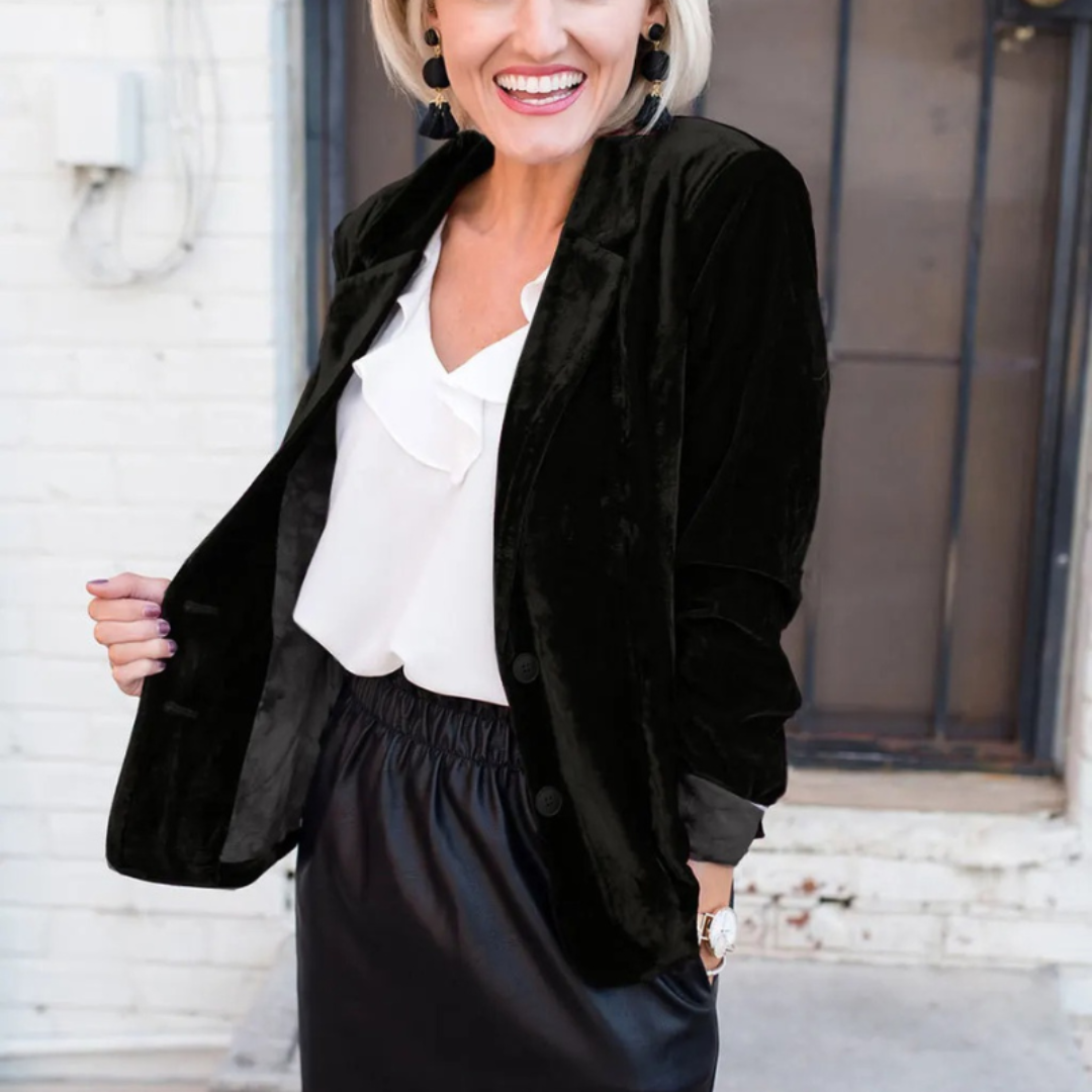 Nora - Blazer femme velours