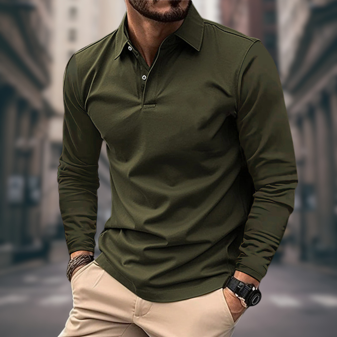 RALPH | POLO À MANCHES LONGUES EN STYLE DÉCONTRACTÉ