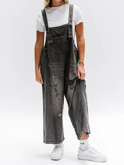JANNIKE | Pantalon large en jean pour femme
