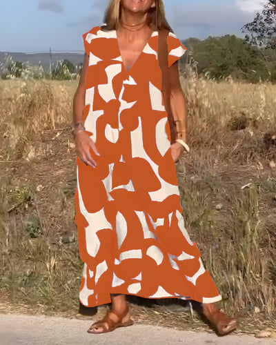 Océane™ | Robe imprimée à col en V
