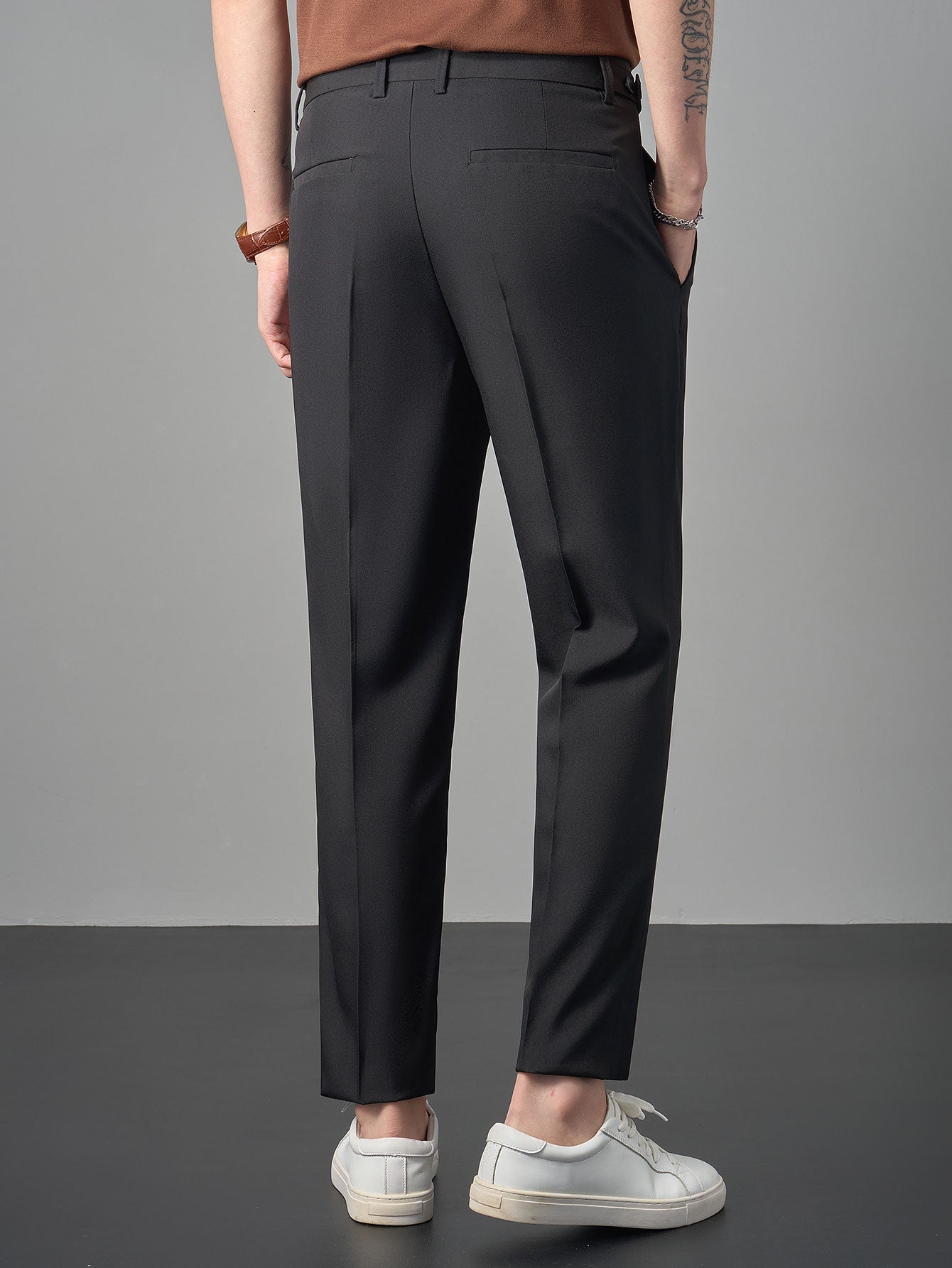 Pantalon Fuselé Élégant à Taille Mi-Haute