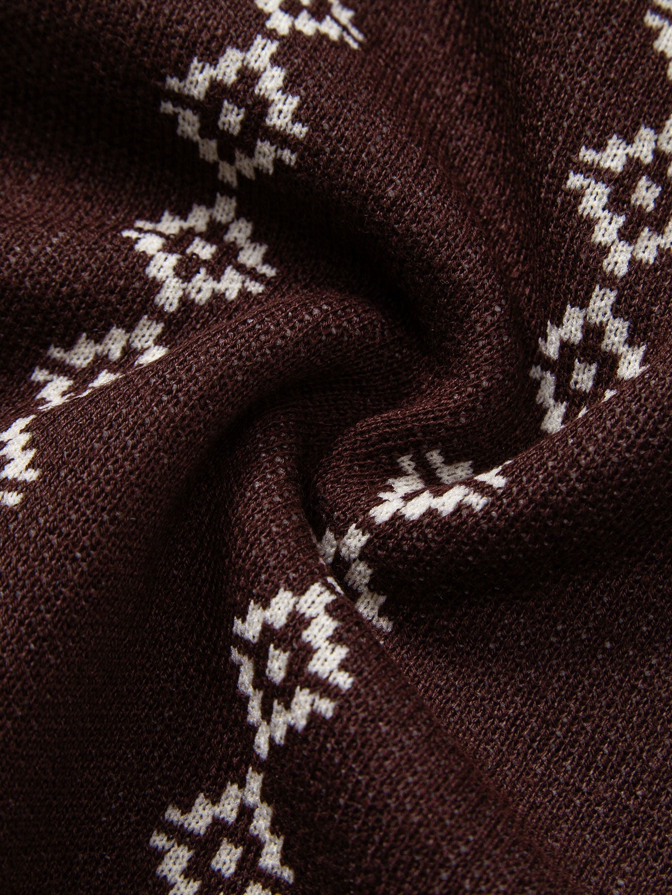 Polo en Maille Géométrique à Col en V & Short Chino en Coton