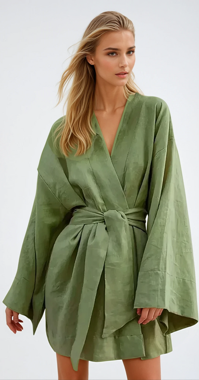 Jade - Mini-Robe Élégante En Dentelle Avec Laçage