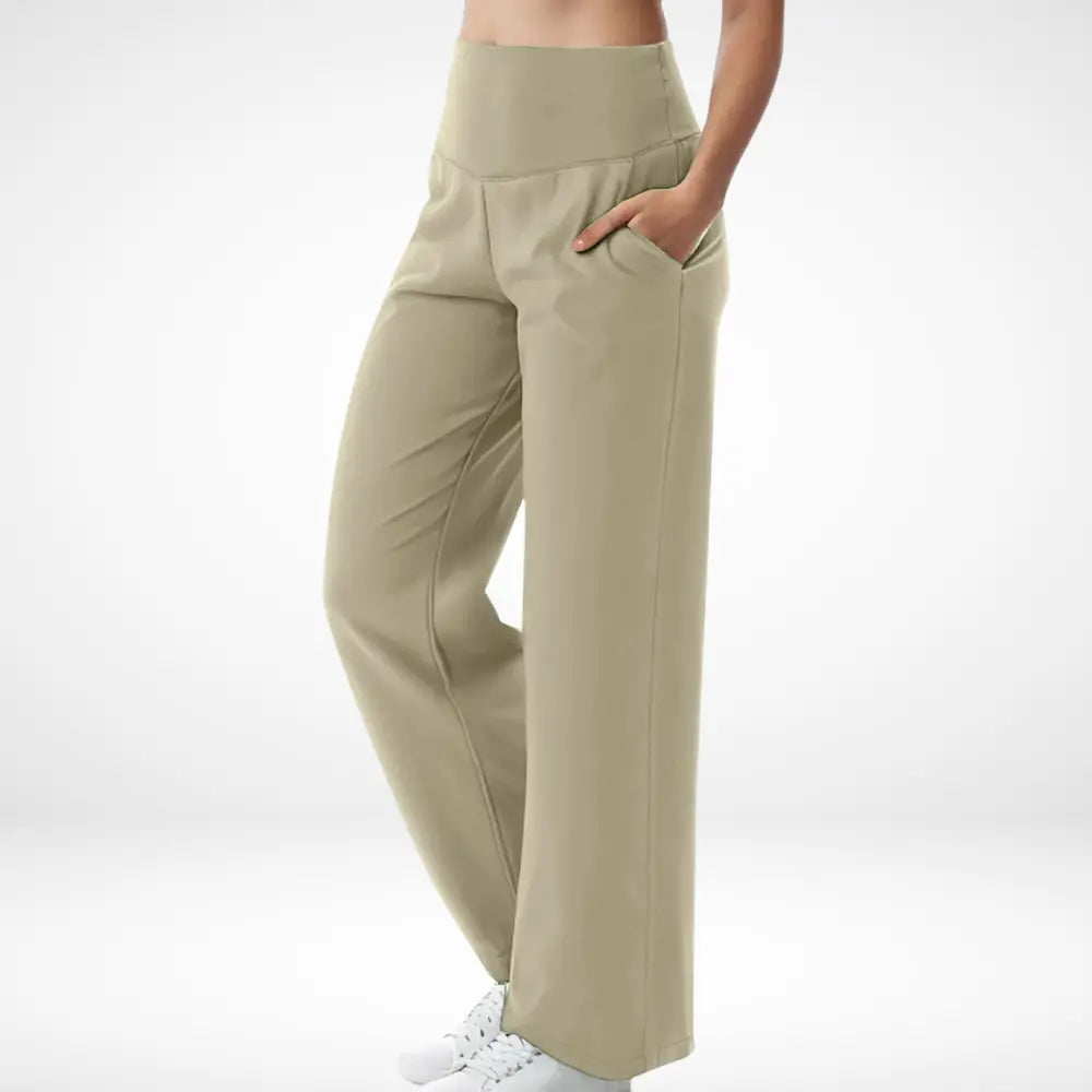 Pantalon évasé taille haute fluide pour Femme – Fayie
