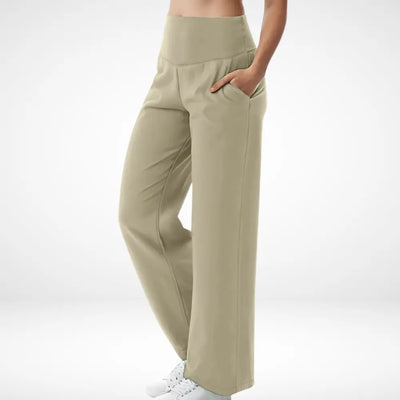 Pantalon évasé taille haute fluide pour Femme – Fayie