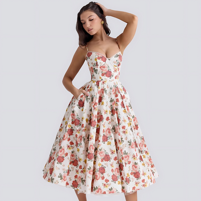 Karolina | Robe Longue Romantique aux Détails Élégants