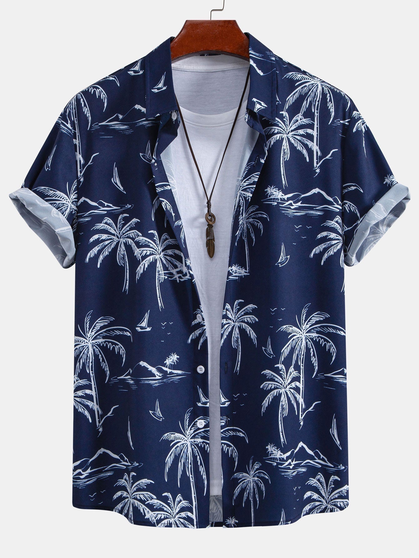 Ensemble Tropical : Chemise Palmiers & Short de Bain à Cordon