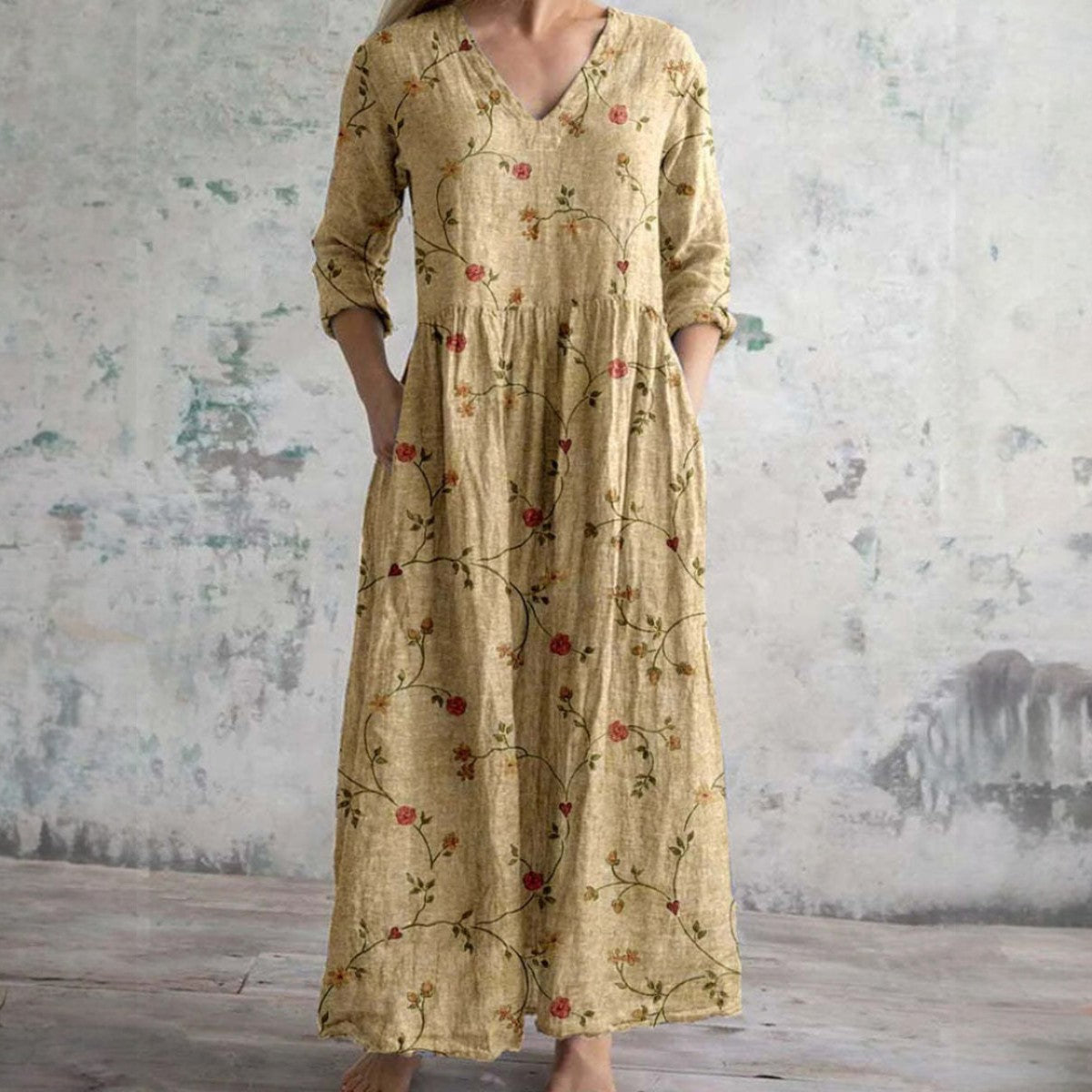 Eliana | Robe fleurie élégante en qualité premium
