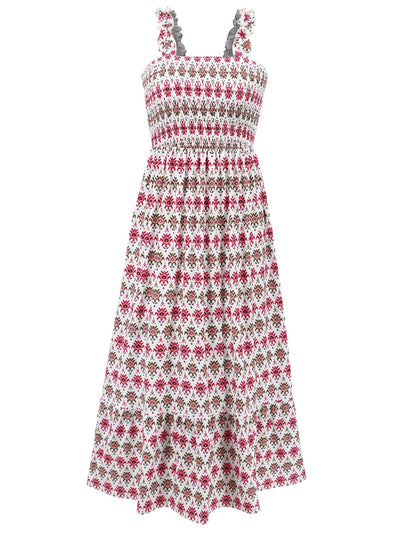Noémie - Robe D'Été Sans Manches Smockée Pour Femme