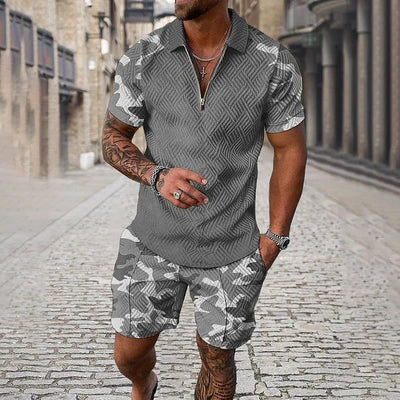 Ensemble polo et short camouflage