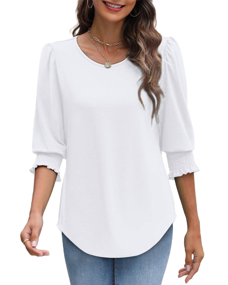 Blouse Manche Bouffante Imprimée