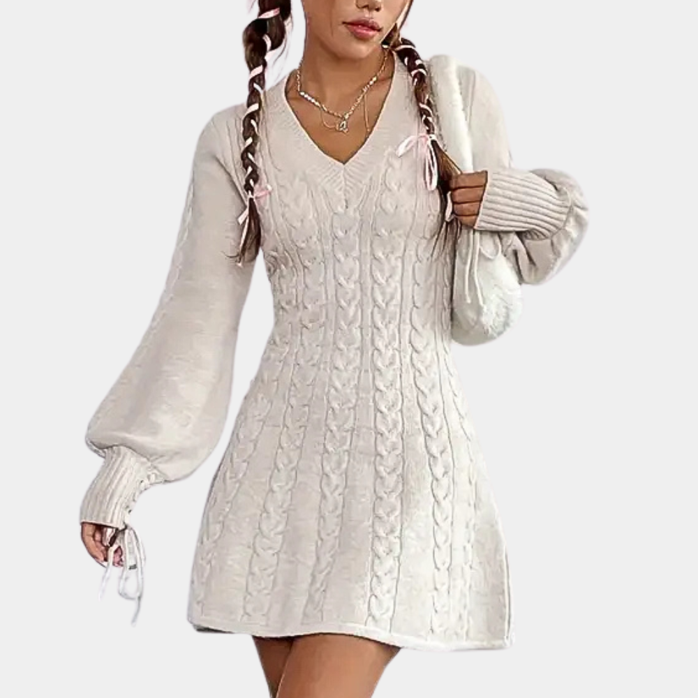 NATALIE - Robe à Col V pour Femmes