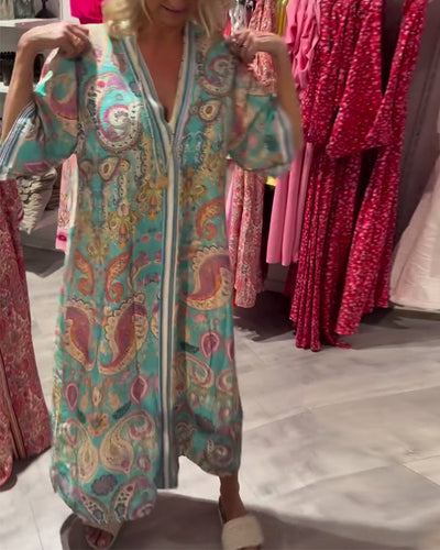 Robe Bohème Imprimée Décontractée