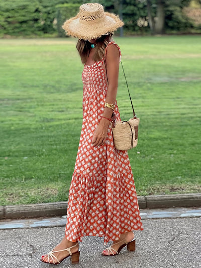 Noémie - Robe D'Été Sans Manches Smockée Pour Femme