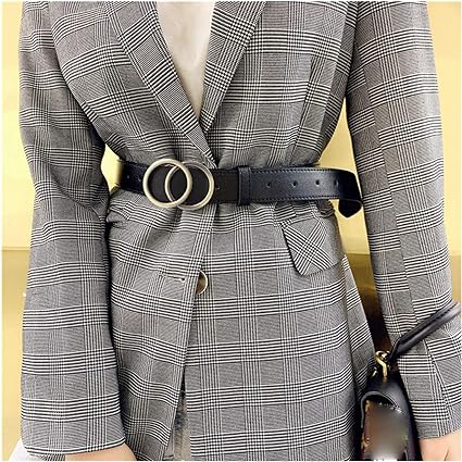 Aria - Ceinture élégante en cuir pour dames avec boucle en O stylisée