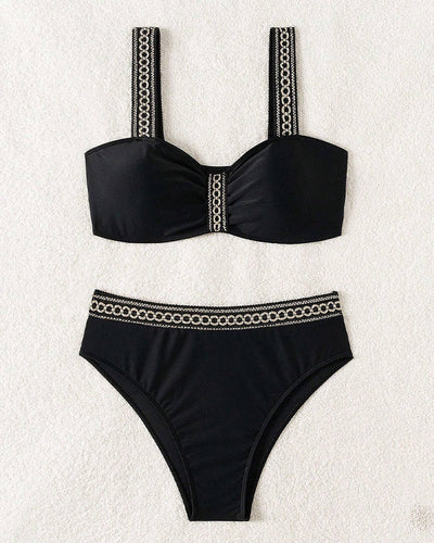 Maillot de Bain Deux Pièces Avec Soutien-Gorge Push-Up et Imprimé