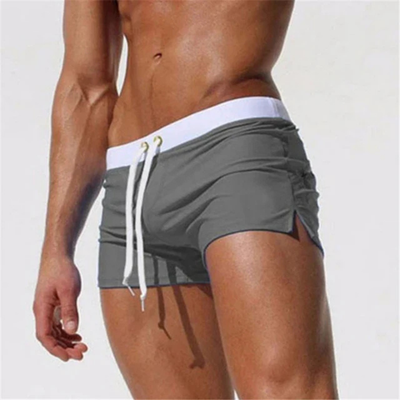 Short de bain homme – Coupe slim – Taille ajustable – Tissu respirant à séchage rapide