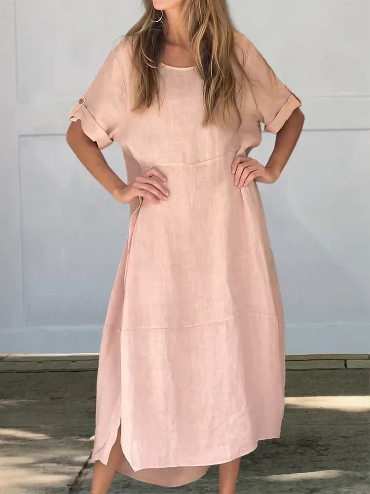 Élise - Maxi-Robe Décontractée Sans Manches En Coton