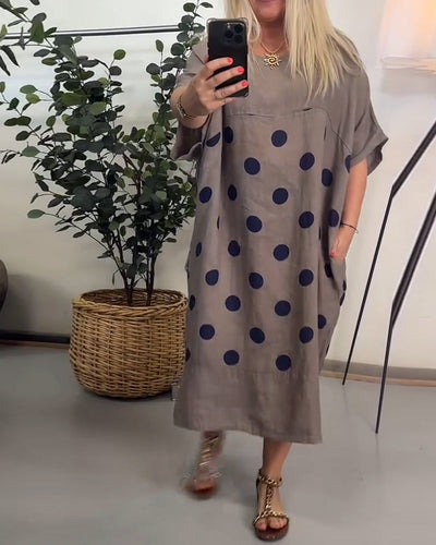 Robe Lâche Décontracté Imprimé À Pois