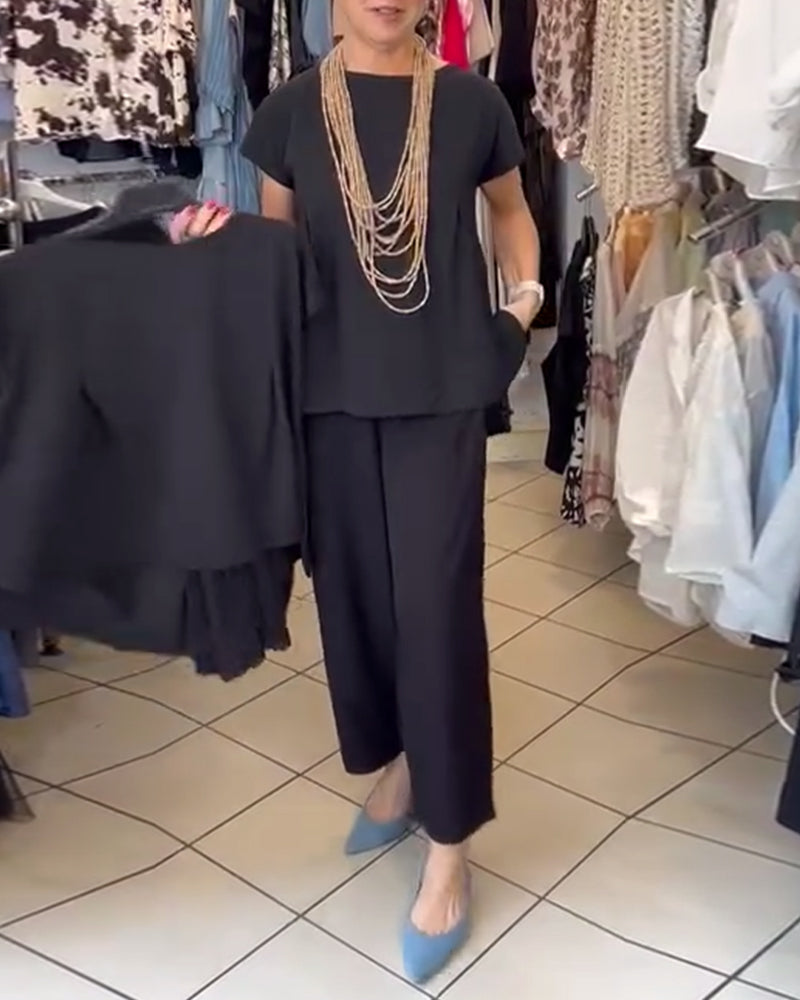 Blouse Décontractée Street Couleur Unie