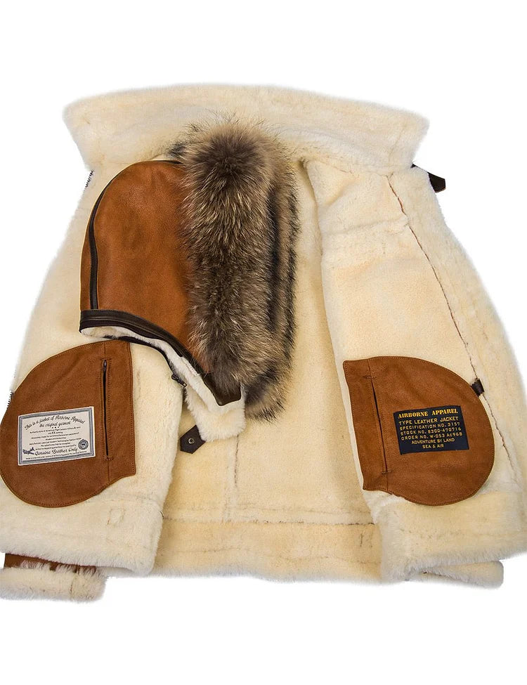 Emil™ Veste d'Hiver en Cuir Élégante
