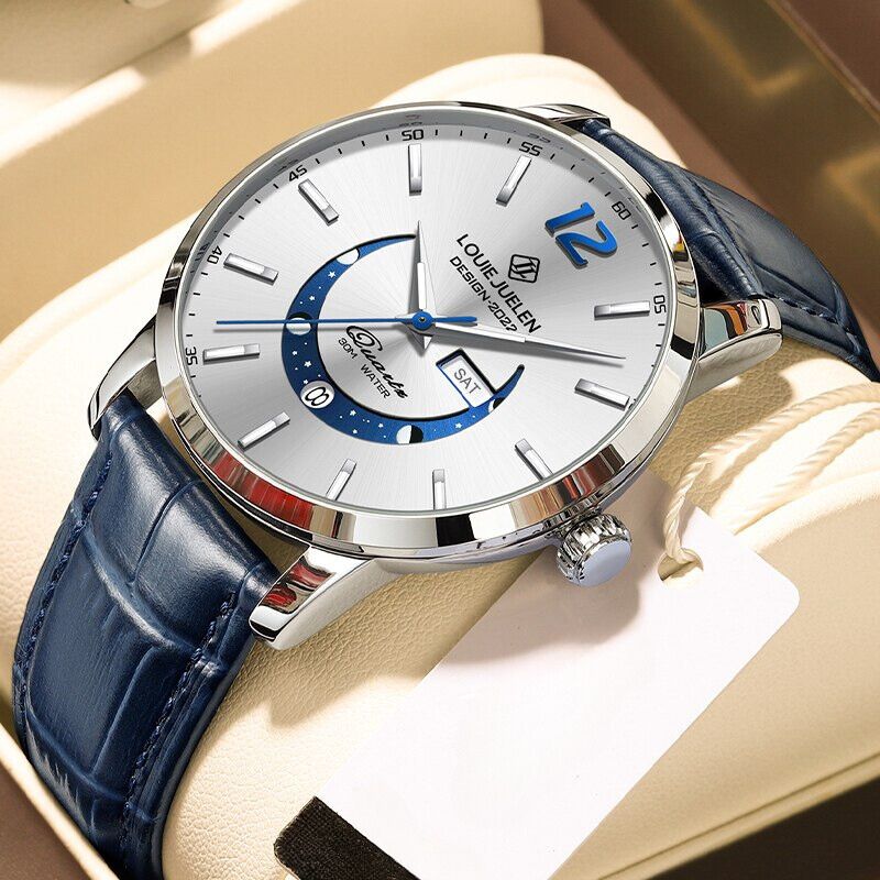Montre Élégante à Phase Lunaire