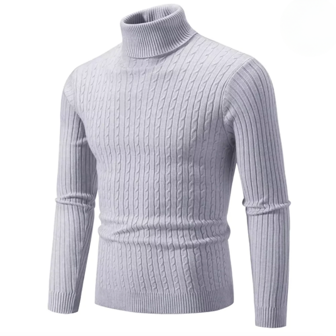 LORETT| Pull tricoté chaud à col roulé