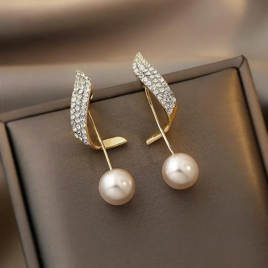 Léna™ | Boucles perle dorées