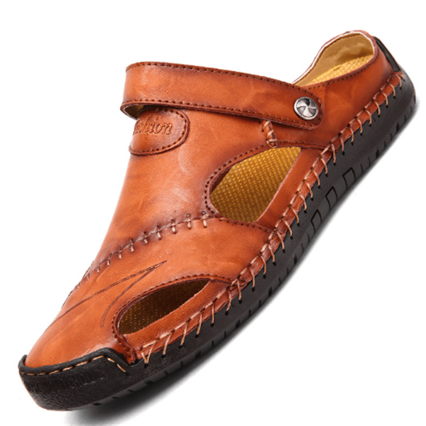 Raphaël | Sandales de loisirs haut de gamme en cuir souple pour hommes