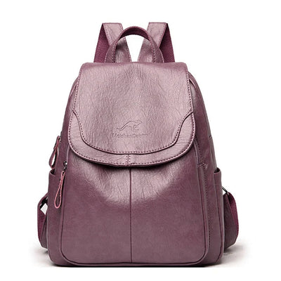 Sac à dos en cuir antivol pour femmes élégantes | Edah