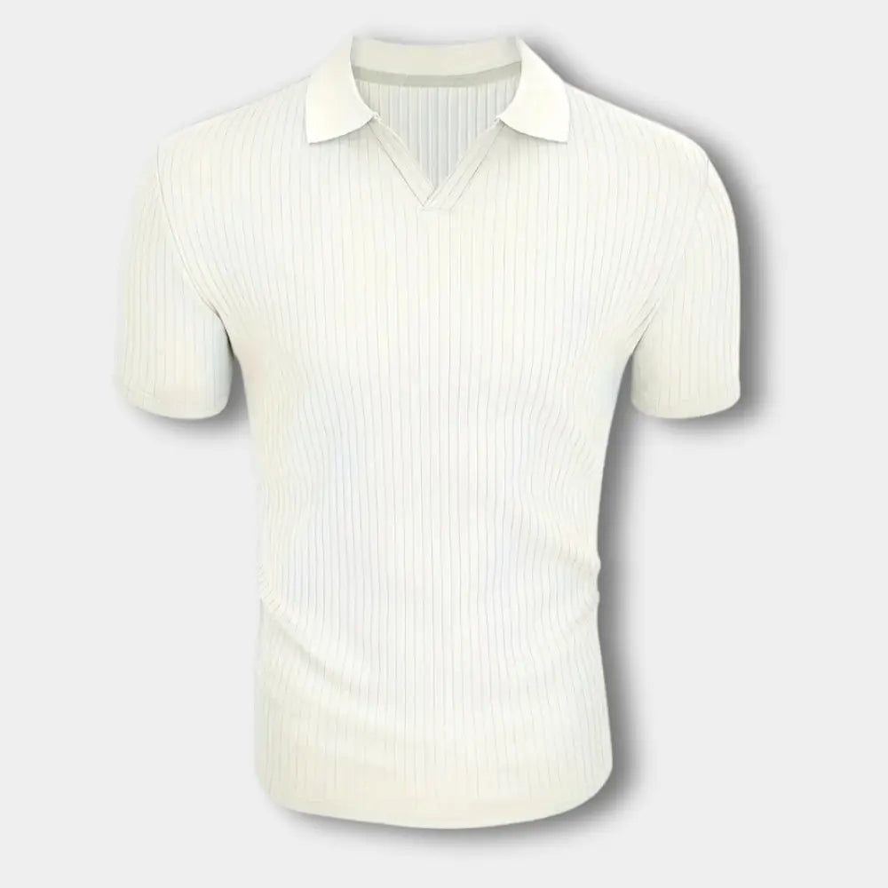 Polo à rayures côtelées ajusté pour Homme – Mccoy
