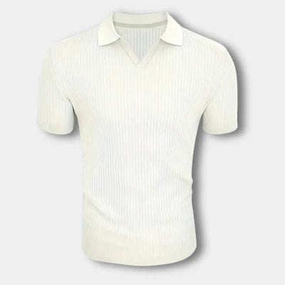 Polo à rayures côtelées ajusté pour Homme – Mccoy