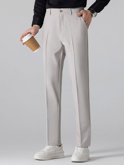 Pantalon Ajusté Fuselé en Tissu Léger
