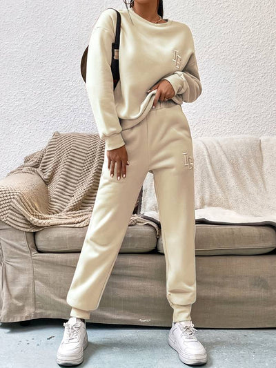 Joy - Élégant ensemble pull et pantalon pour femmes