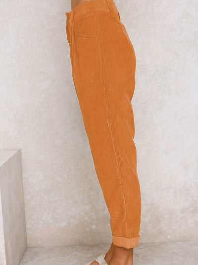 Beatrice | Pantalon Court Femme | Velours Côtelé