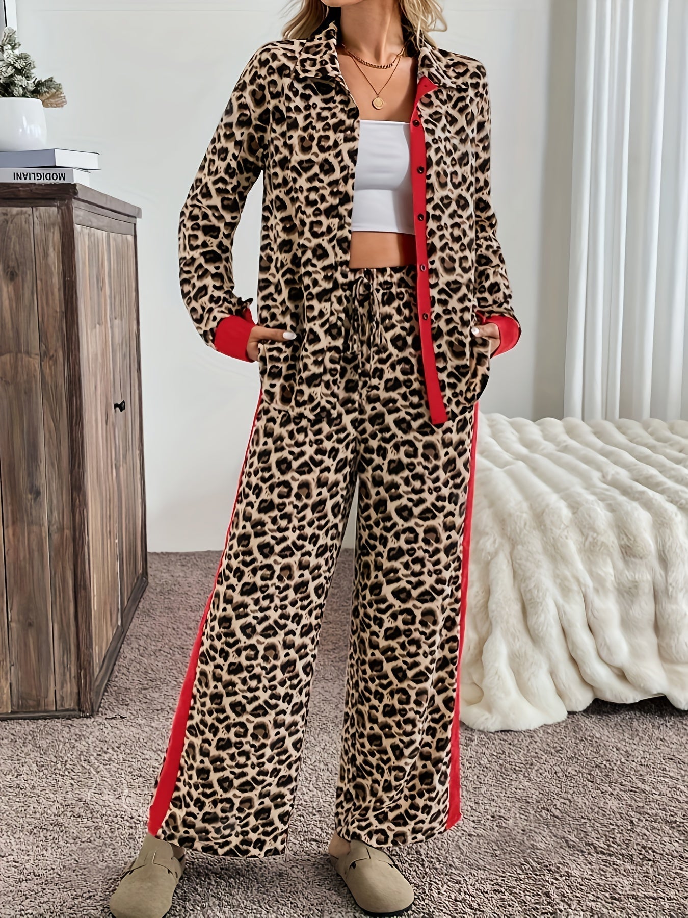Livia – Ensemble fluide imprimé léopard chic et confortable